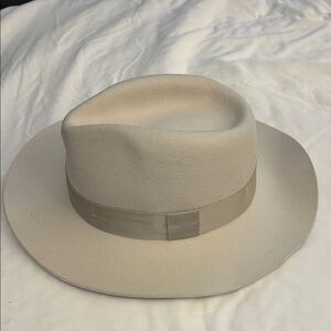 Rag and Bone cream Lenny Fedora hat nwot size large